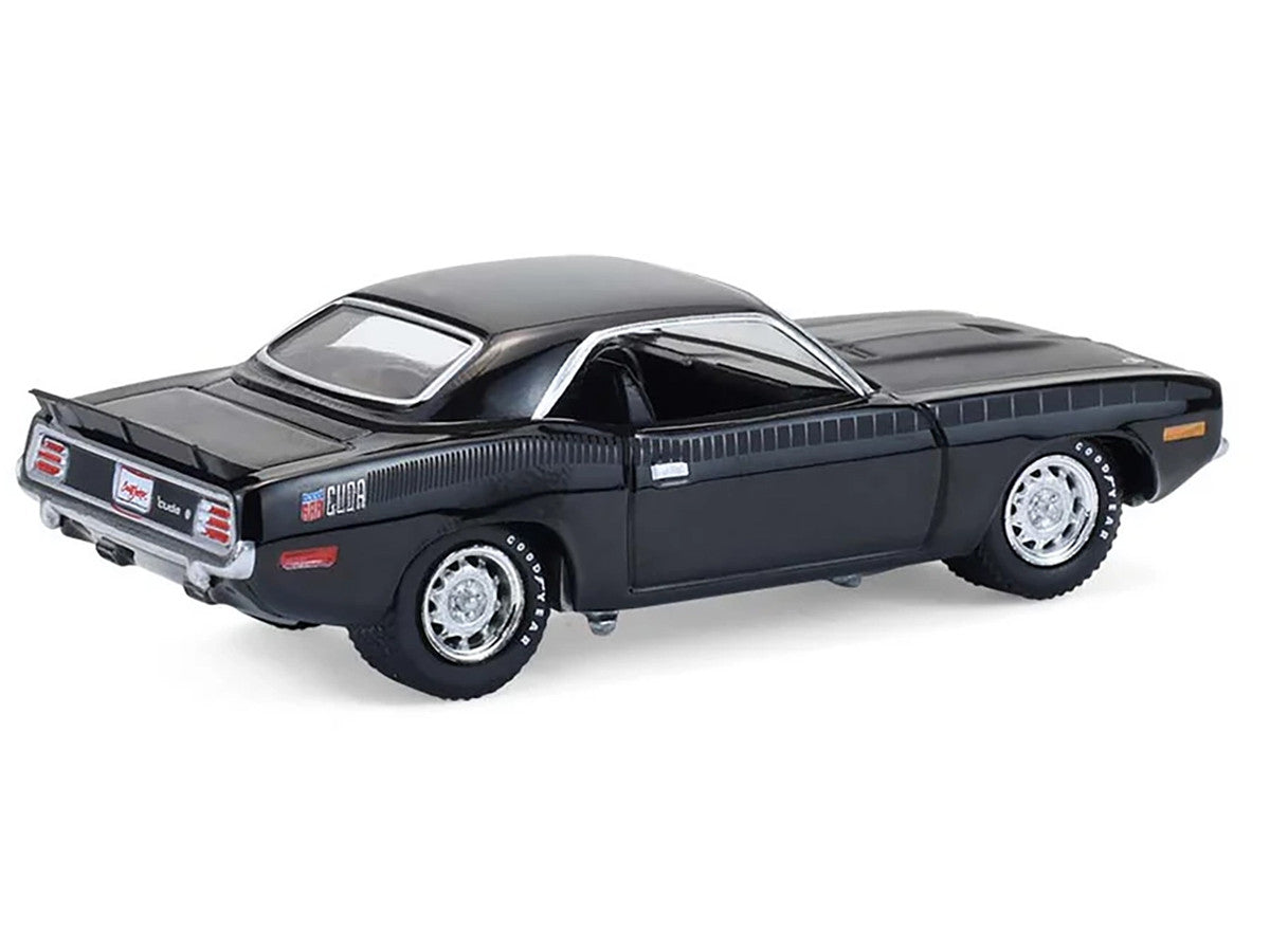1970 Plymouth 'Cuda AAR Black with Gray Stripes "Barrett-Jackson" Series 16 1/64 Diecast Model Car by Greenlight LuxuryLifeWay Online Store