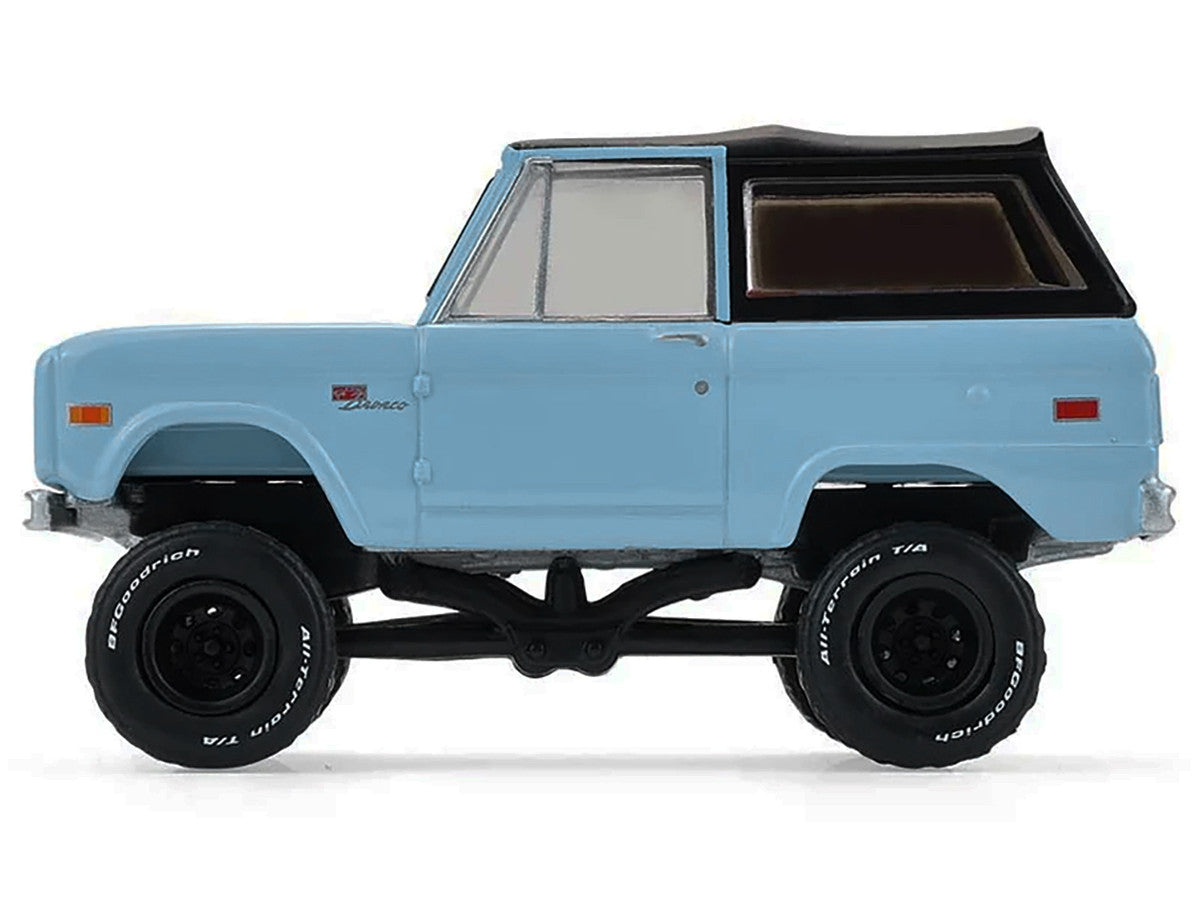 1972 Ford Bronco Custom SUV Light Blue with Black Top "Barrett-Jackson" Series 16 1/64 Diecast Model Car by Greenlight LuxuryLifeWay Online Store
