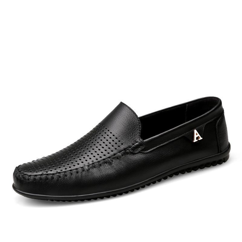 Men's Casual Leather Loafers - Breathable Oxford Shoes LadyShow.Store