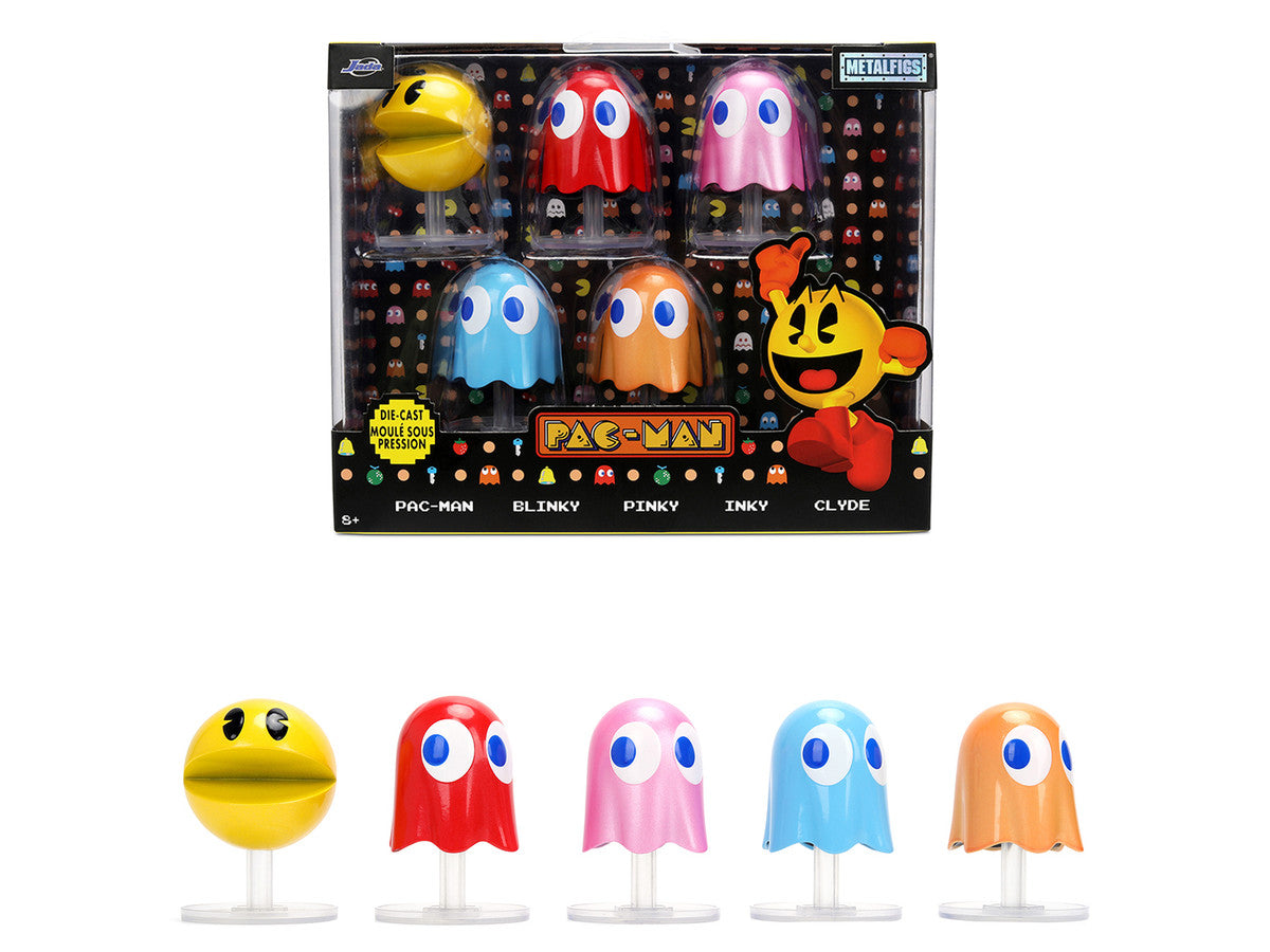 Set of 5 Diecast Figures "Pac-Man" (1980) Video Game "Metalfigs" Series Diecast Models by Jada LuxuryLifeWay Online Store