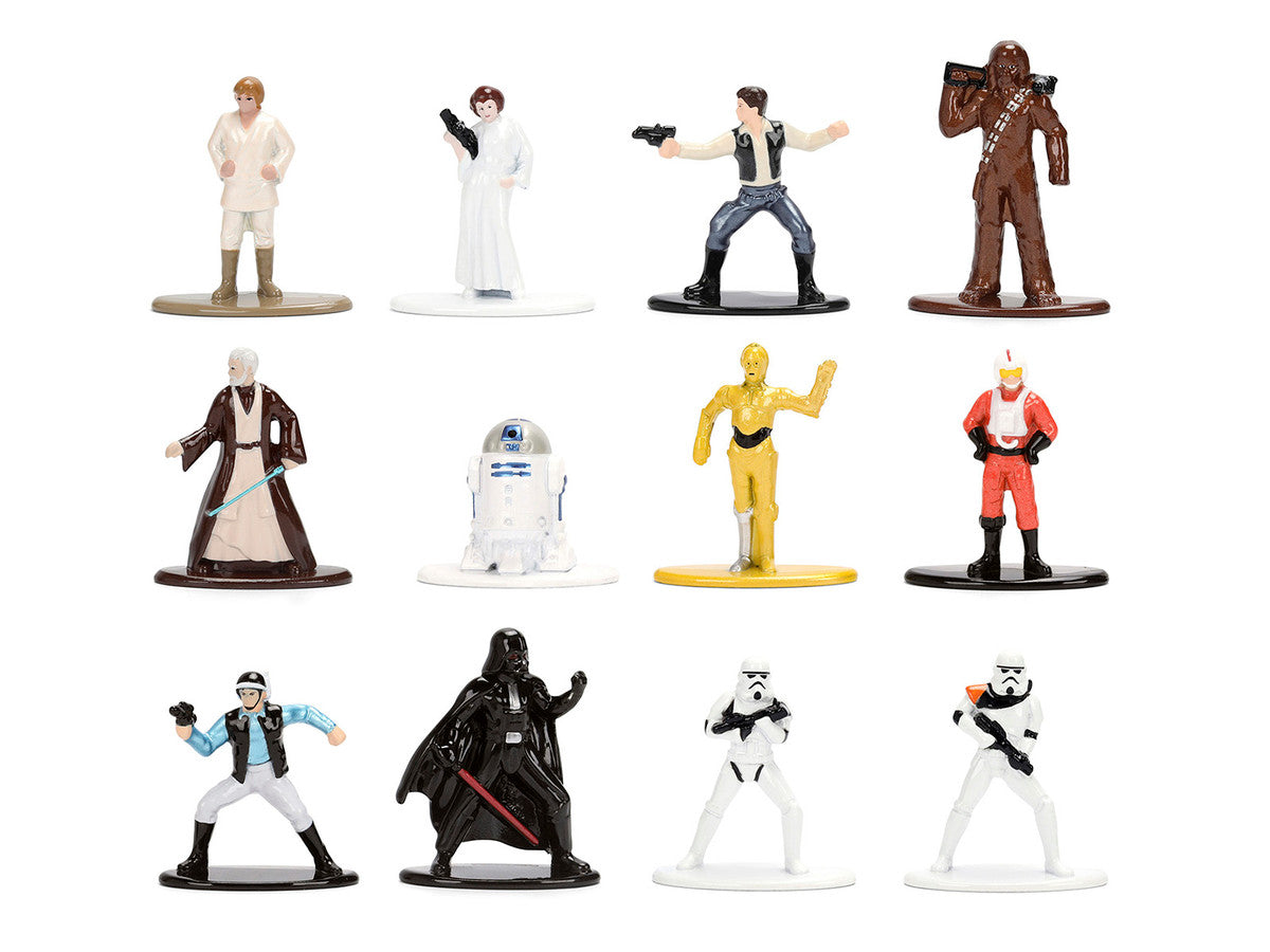 Set of 12 Diecast Figures "Star Wars" Movie Franchise "Nano Metalfigs" Series Diecast Models by Jada LuxuryLifeWay Online Store
