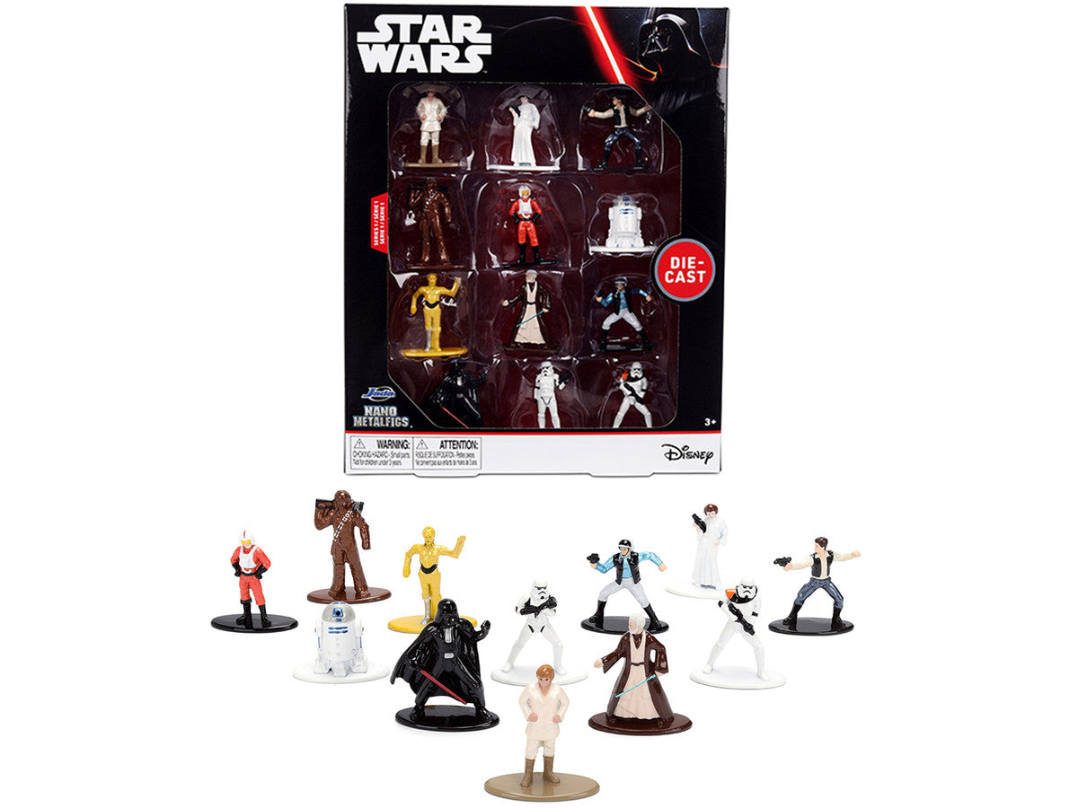 Set of 12 Diecast Figures "Star Wars" Movie Franchise "Nano Metalfigs" Series Diecast Models by Jada LuxuryLifeWay Online Store