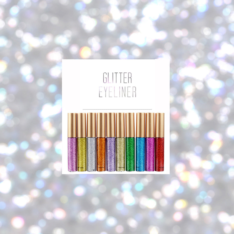 HANDAIYAN Brand 1 Pcs Glitter Liquid Eyeliner Pen 10 Colors Metallic Shine Eye Shadow & Liner Combination Pencil Eyes Makeup LuxuryLifeWay Online Store