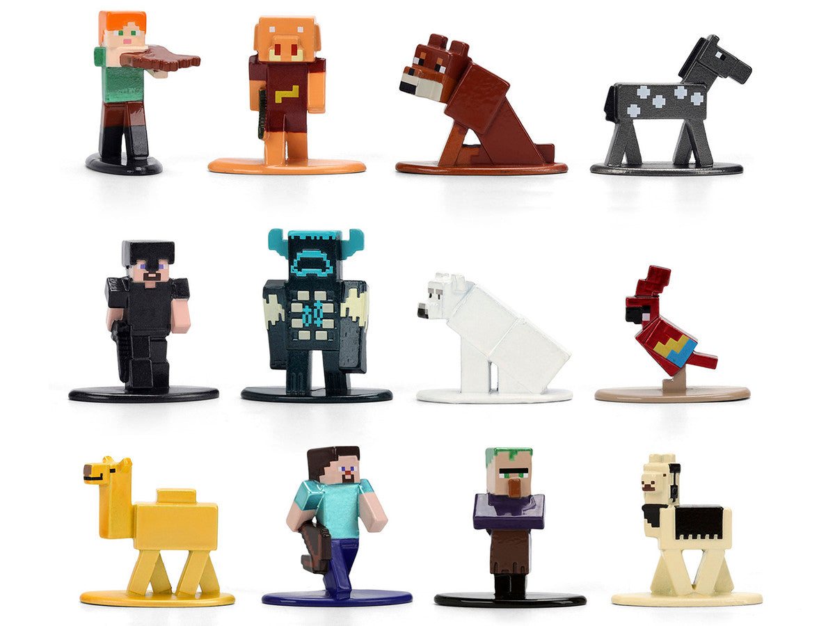 Set of 12 Diecast Figures "Minecraft" Video Game Wave 2 "Nano Metalfigs" Series Diecast models by Jada LuxuryLifeWay Online Store