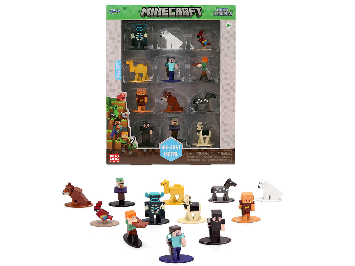 Set of 12 Diecast Figures "Minecraft" Video Game Wave 2 "Nano Metalfigs" Series Diecast models by Jada LuxuryLifeWay Online Store