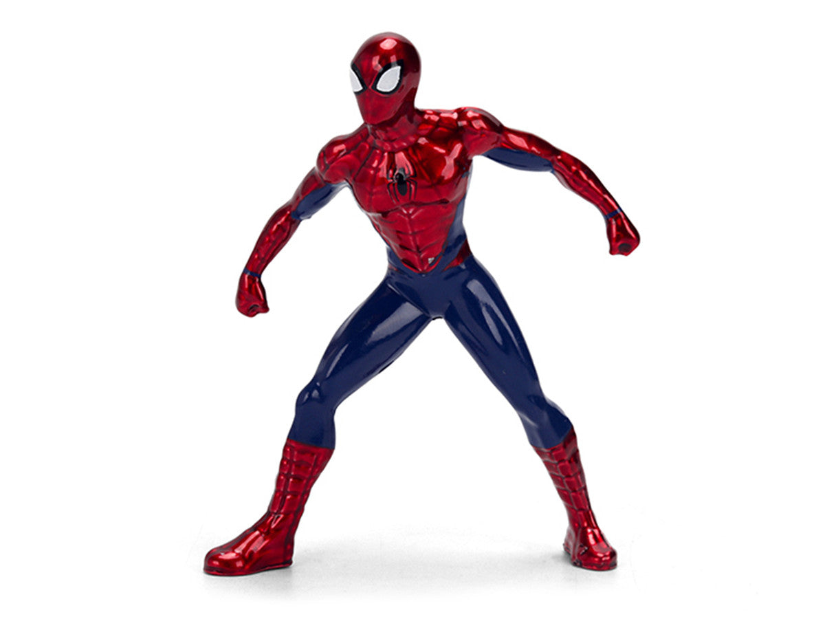 Porsche 911 GT3 RS (992) Red and Blue with Graphics and Spider-Man Diecast Figure "Marvel Spider-Man" "Hollywood Rides" Series 1/24 Diecast Model Car by Jada LuxuryLifeWay Online Store