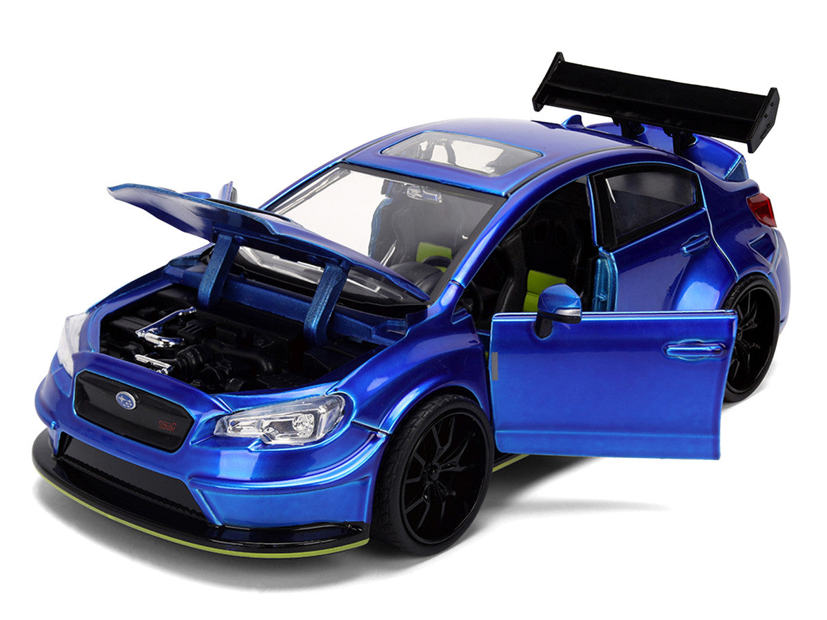 2016 Subaru WRX STI Widebody Blue Metallic "JDM Tuners" Series 1/24 Diecast Model Car by Jada LuxuryLifeWay Online Store