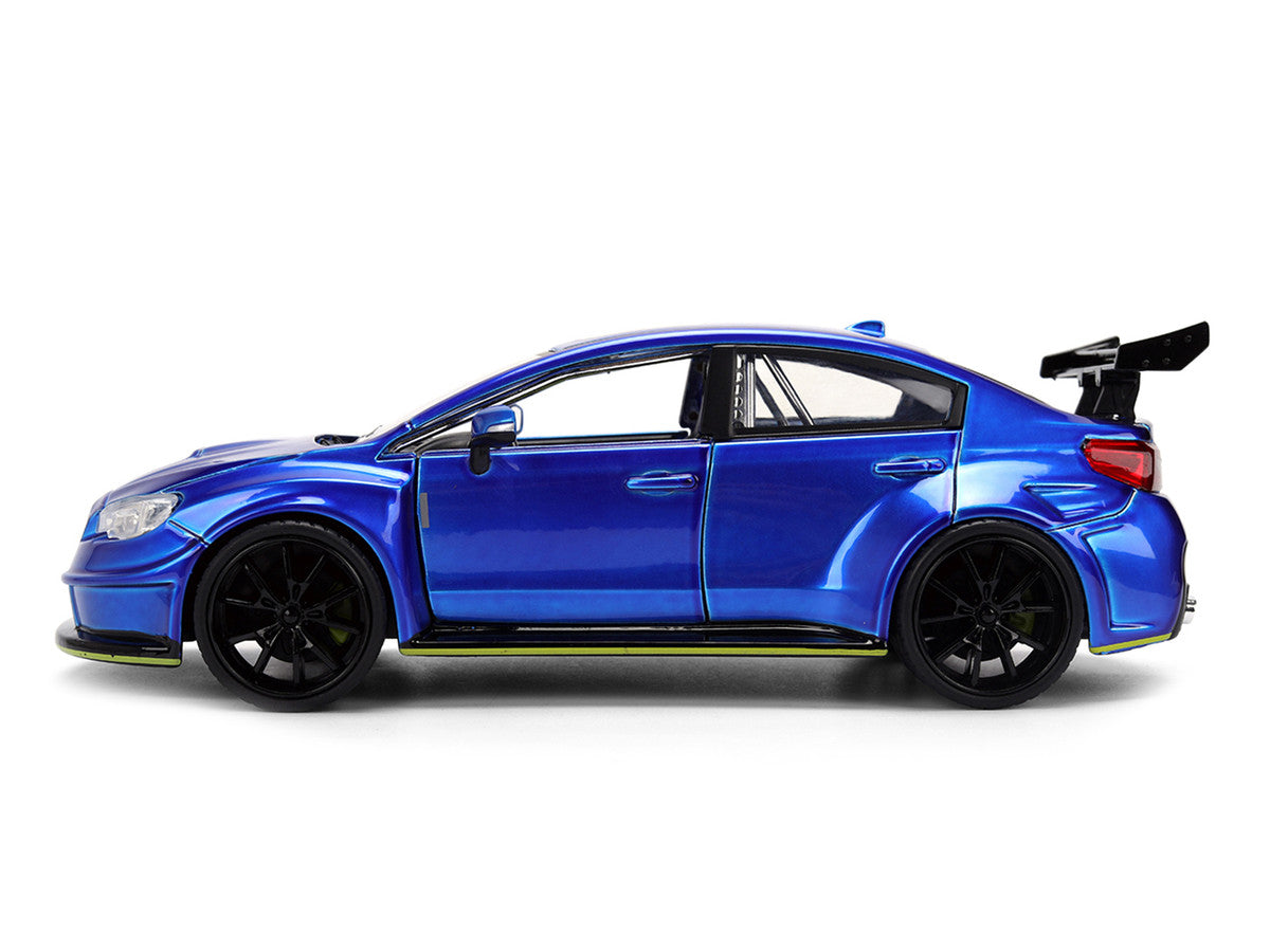 2016 Subaru WRX STI Widebody Blue Metallic "JDM Tuners" Series 1/24 Diecast Model Car by Jada LuxuryLifeWay Online Store