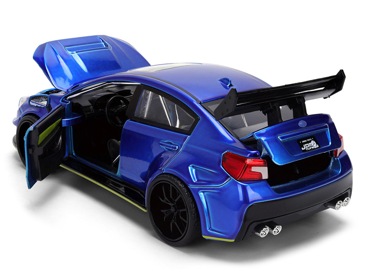 2016 Subaru WRX STI Widebody Blue Metallic "JDM Tuners" Series 1/24 Diecast Model Car by Jada LuxuryLifeWay Online Store