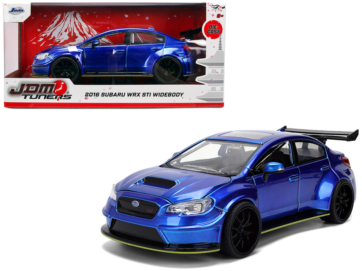 2016 Subaru WRX STI Widebody Blue Metallic "JDM Tuners" Series 1/24 Diecast Model Car by Jada LuxuryLifeWay Online Store