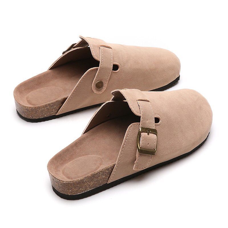Large 35-45 Vintage Women's Shoes Slip On Flat Bottomed Half Slippers LadyShow.Store