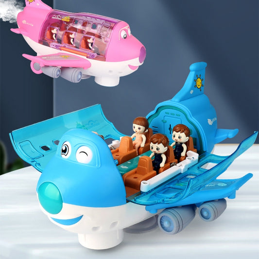 Electric Universal Cartoon Airplane Lights Music Rotation
