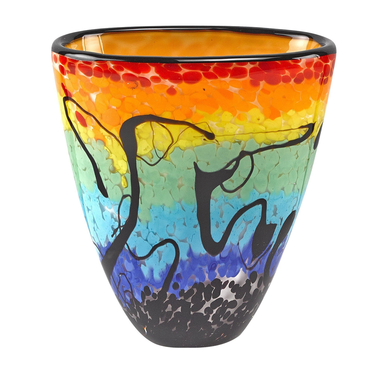 75 Mouth Blown Art Glass Oval Vase LuxuryLifeWay Online Store