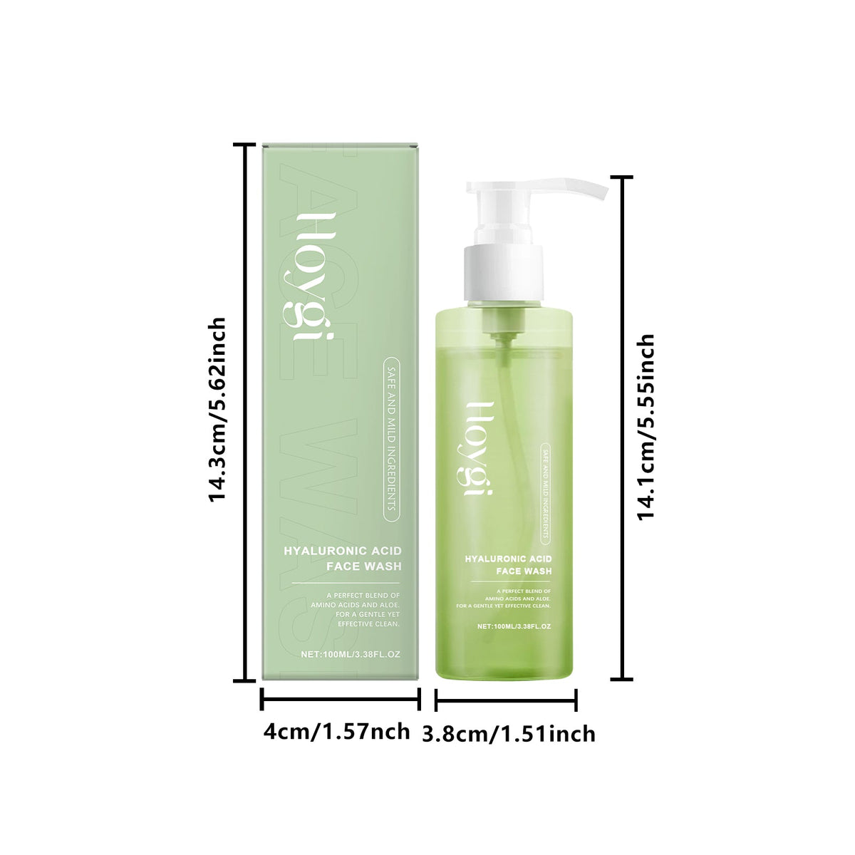 Cleansing Pores, Cleansing Facial Skin, Refreshing, Moisturizing, Smooth, Hyaluronic Acid Mild Cleansing Gel 1 0 0ml 1 Box Tri Light Beauty