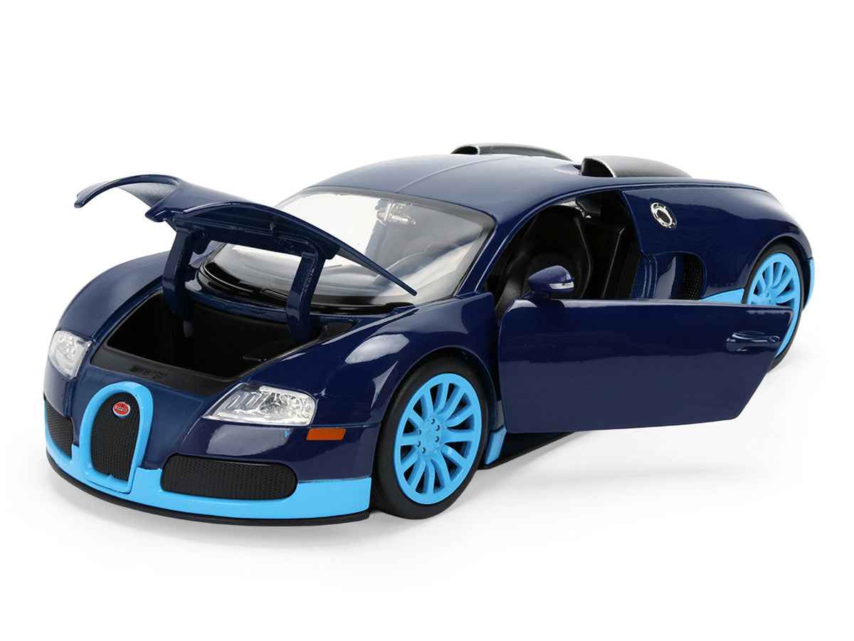 2011 Bugatti Veyron Dark Blue with Light Blue Accents "Hyper-Spec" Series 1/24 Diecast Model Car by Jada LuxuryLifeWay Online Store