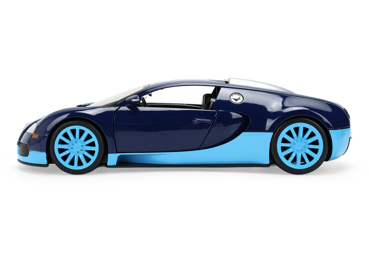 2011 Bugatti Veyron Dark Blue with Light Blue Accents "Hyper-Spec" Series 1/24 Diecast Model Car by Jada LuxuryLifeWay Online Store