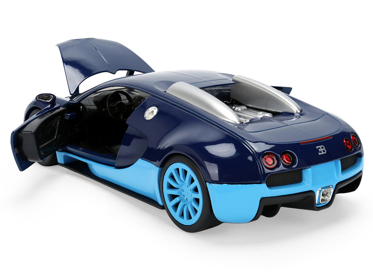 2011 Bugatti Veyron Dark Blue with Light Blue Accents "Hyper-Spec" Series 1/24 Diecast Model Car by Jada LuxuryLifeWay Online Store