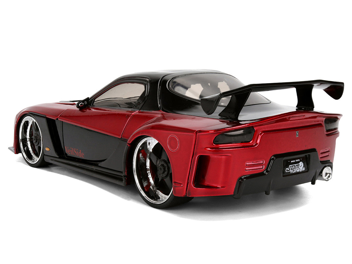 1995 Mazda RX-7 Widebody RHD (Right Hand Drive) "VeilSide" Black and Red Metallic "JDM Tuners" Series 1/24 Diecast Model Car by Jada LuxuryLifeWay Online Store