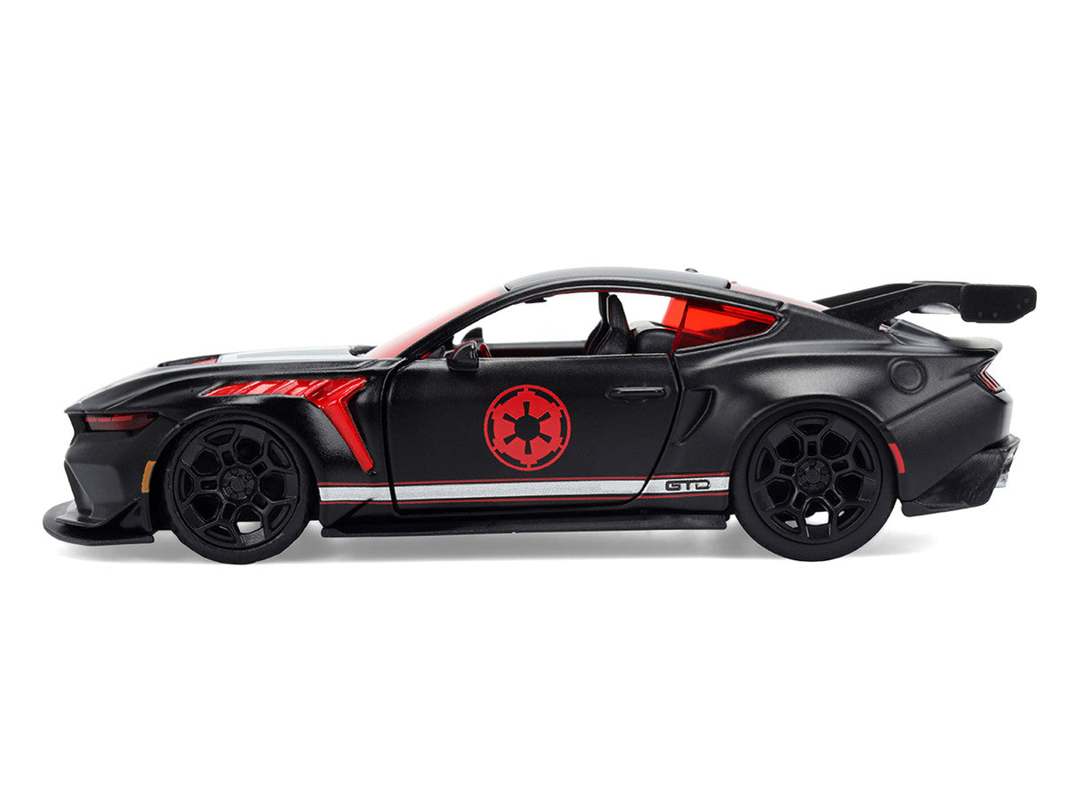 2025 Ford Mustang GTD "Darth Vader" Matt Black with Silver Stripes and Graphics "Star Wars" "Hollywood Rides" Series 1/32 Diecast Car Model by Jada LuxuryLifeWay Online Store