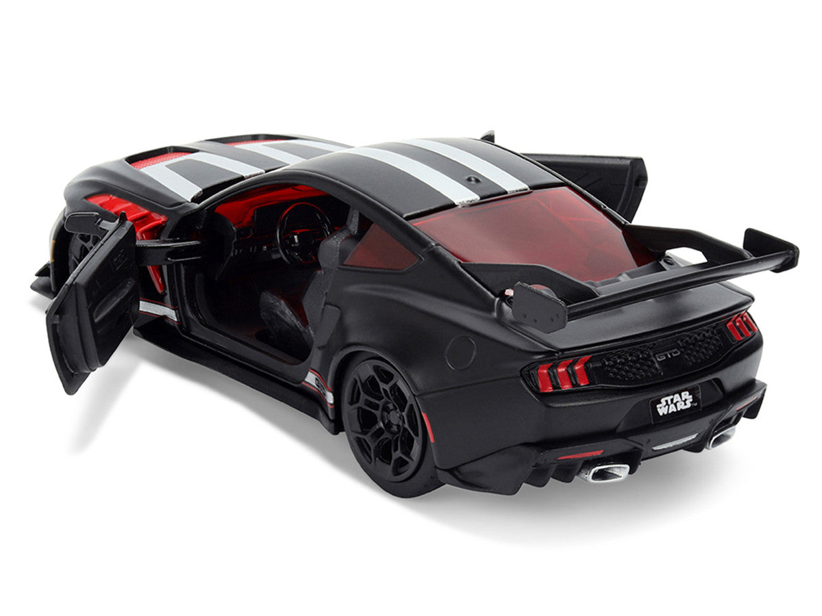 2025 Ford Mustang GTD "Darth Vader" Matt Black with Silver Stripes and Graphics "Star Wars" "Hollywood Rides" Series 1/32 Diecast Car Model by Jada LuxuryLifeWay Online Store