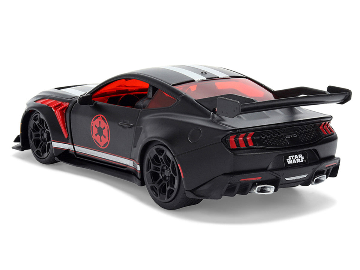 2025 Ford Mustang GTD "Darth Vader" Matt Black with Silver Stripes and Graphics "Star Wars" "Hollywood Rides" Series 1/32 Diecast Car Model by Jada LuxuryLifeWay Online Store