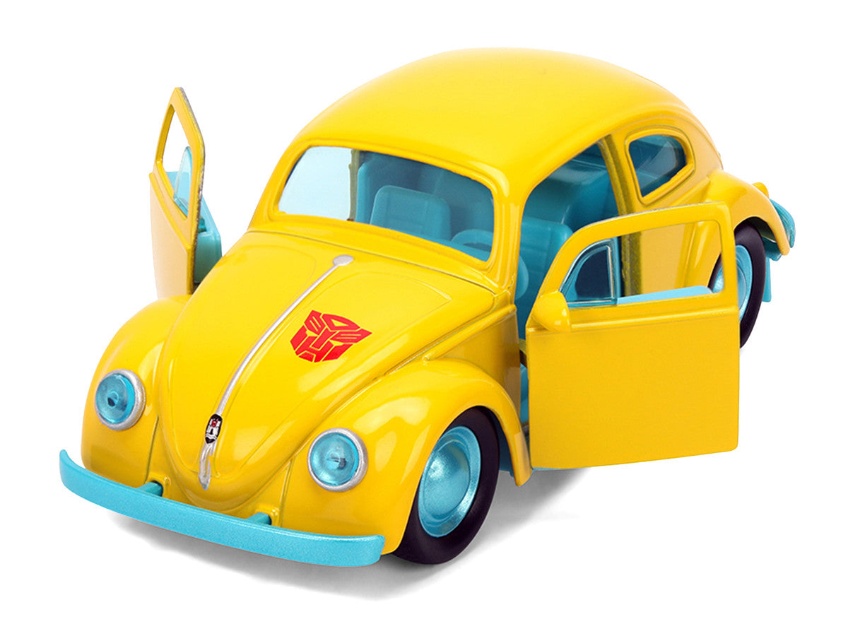 Volkswagen Beetle "Bumblebee" Yellow with Blue Interior "Transformers - Energon Surge" "Hollywood Rides" Series 1/32 Diecast Car Model by Jada LuxuryLifeWay Online Store