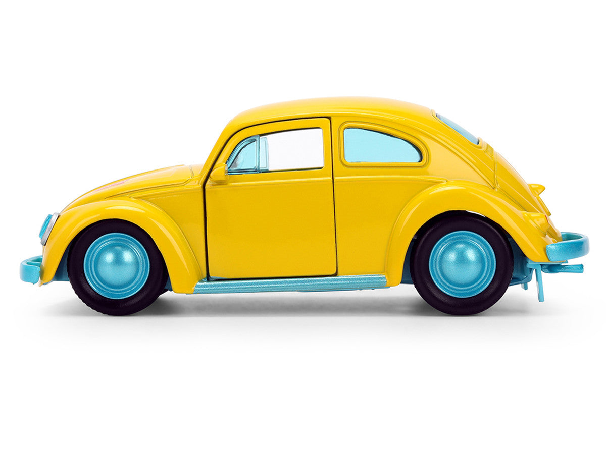 Volkswagen Beetle "Bumblebee" Yellow with Blue Interior "Transformers - Energon Surge" "Hollywood Rides" Series 1/32 Diecast Car Model by Jada LuxuryLifeWay Online Store