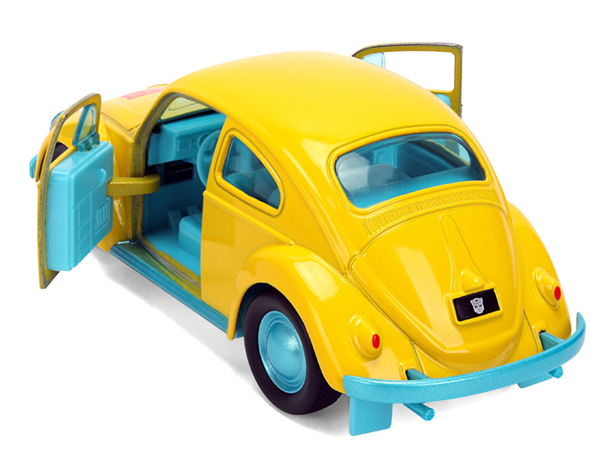 Volkswagen Beetle "Bumblebee" Yellow with Blue Interior "Transformers - Energon Surge" "Hollywood Rides" Series 1/32 Diecast Car Model by Jada LuxuryLifeWay Online Store