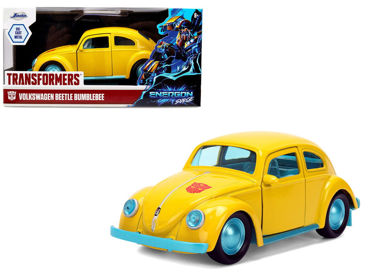 Volkswagen Beetle "Bumblebee" Yellow with Blue Interior "Transformers - Energon Surge" "Hollywood Rides" Series 1/32 Diecast Car Model by Jada LuxuryLifeWay Online Store