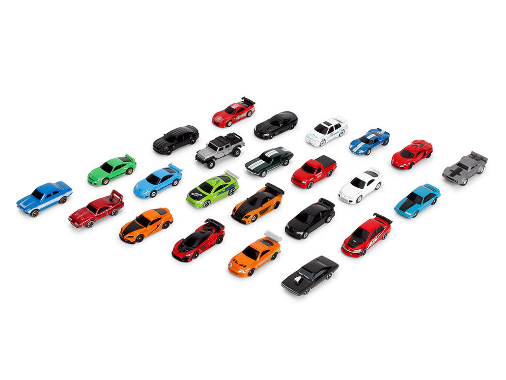 25 Years of Fast & Furious Advent Calendar Set of 24 Nano Cars "Nano Hollywood Rides" Series Diecast Model Cars by Jada LuxuryLifeWay Online Store