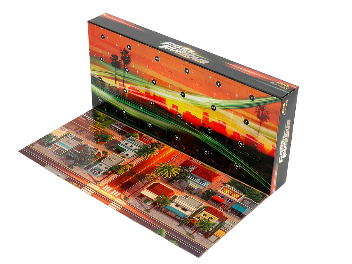 25 Years of Fast & Furious Advent Calendar Set of 24 Nano Cars "Nano Hollywood Rides" Series Diecast Model Cars by Jada LuxuryLifeWay Online Store