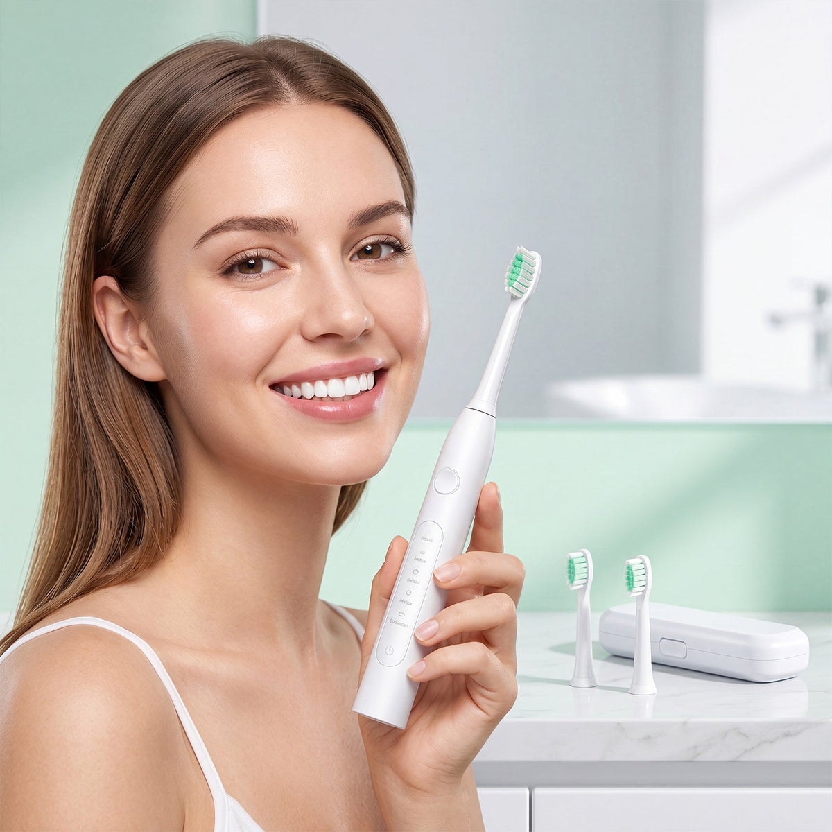 CH-926 Electric Toothbrush With 2 Brush Heads Tri Light Beauty
