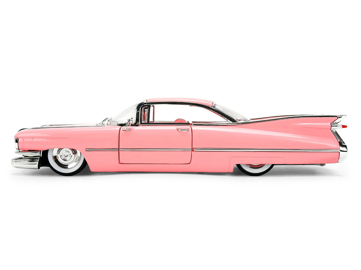 1959 Cadillac Coupe DeVille Pink with Pink and White Interior "Showroom Floor" Series 1/24 Diecast Model Car by Jada LuxuryLifeWay Online Store