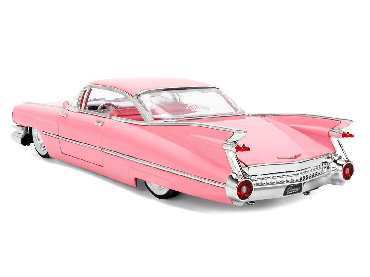 1959 Cadillac Coupe DeVille Pink with Pink and White Interior "Showroom Floor" Series 1/24 Diecast Model Car by Jada LuxuryLifeWay Online Store