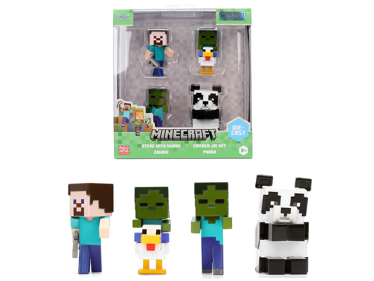 Set of 4 Diecast Figures "Minecraft" Video Game Wave 7 "Metalfigs" Series Diecast Models by Jada LuxuryLifeWay Online Store