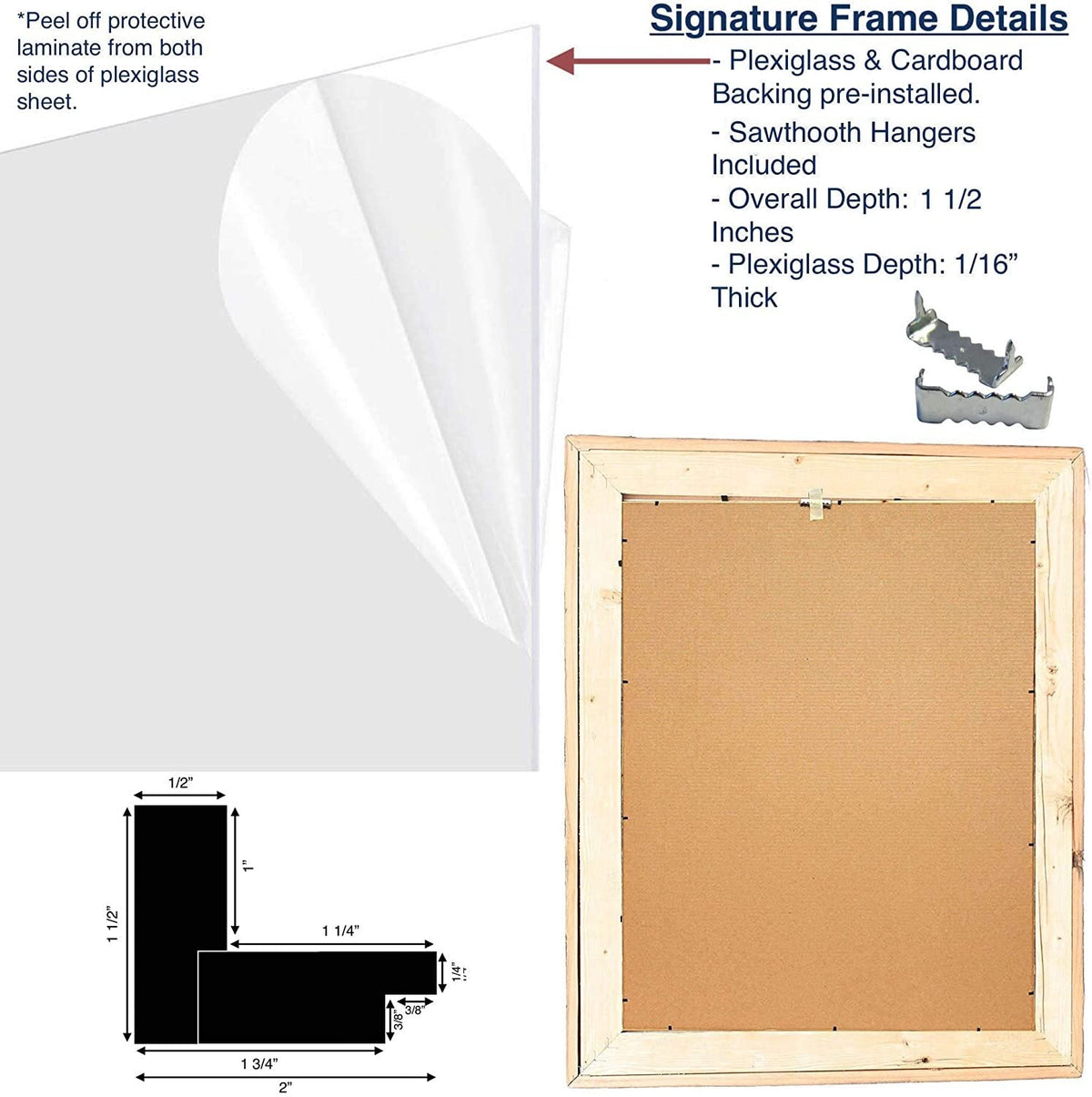 18X24 Natural Weathered Grey Picture Frame With Plexiglass Holder LuxuryLifeWay Online Store
