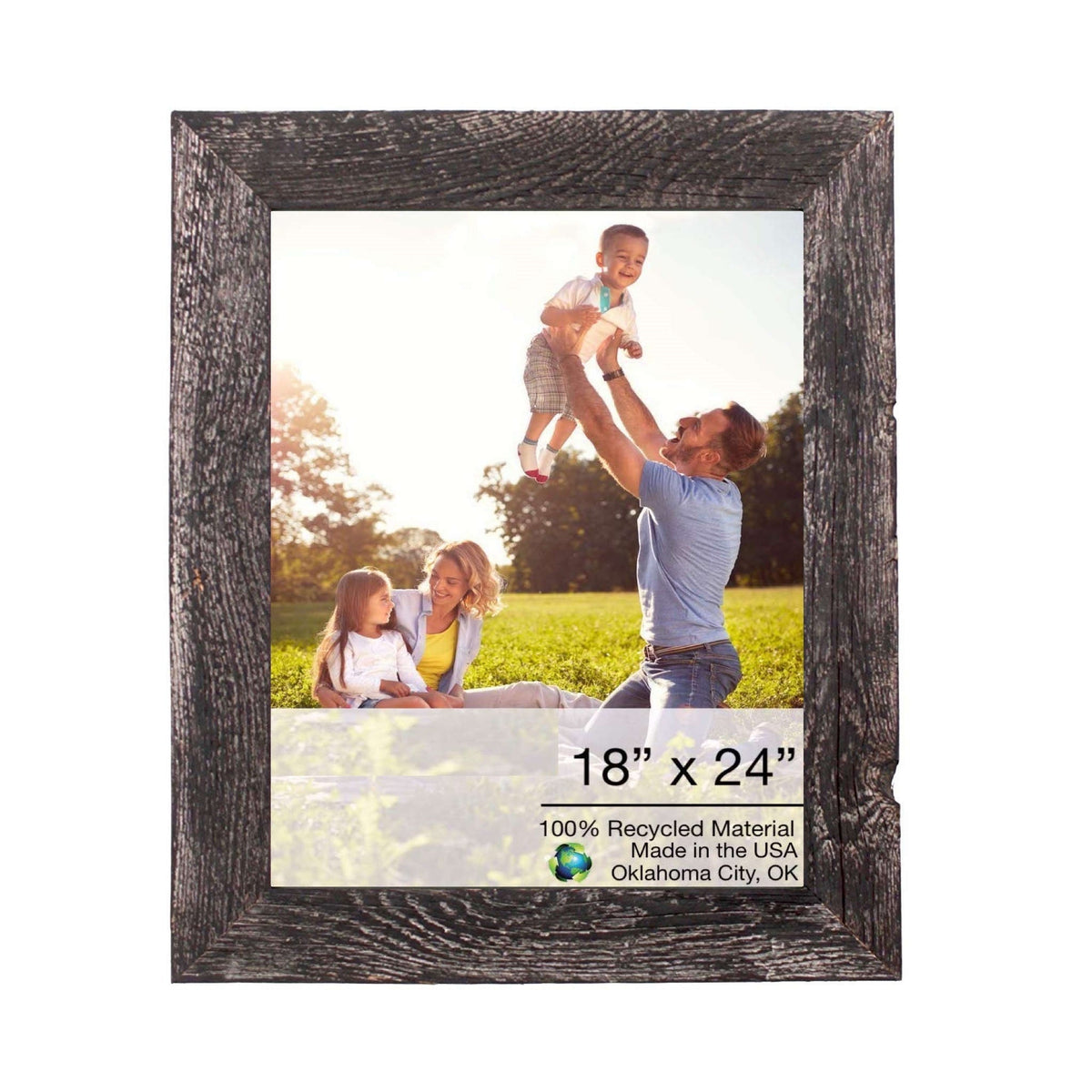 18X24 Rustic Smoky Black Picture Frame With Plexiglass Holder LuxuryLifeWay Online Store