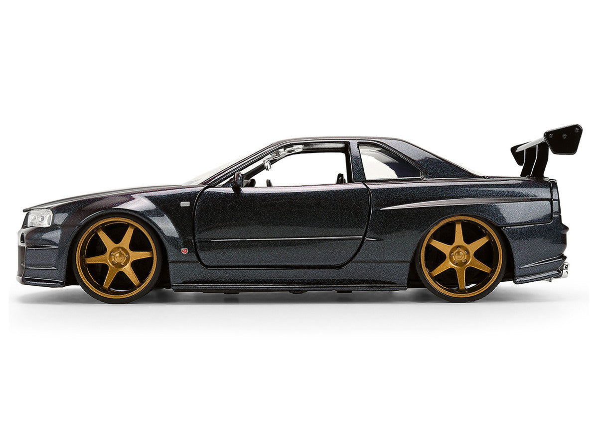 1999 Nissan Skyline GT-R (R34) RHD (Right Hand Drive) Magic Purple Metallic "JDM Tuners" Series 1/24 Diecast Car Model by Jada LuxuryLifeWay Online Store