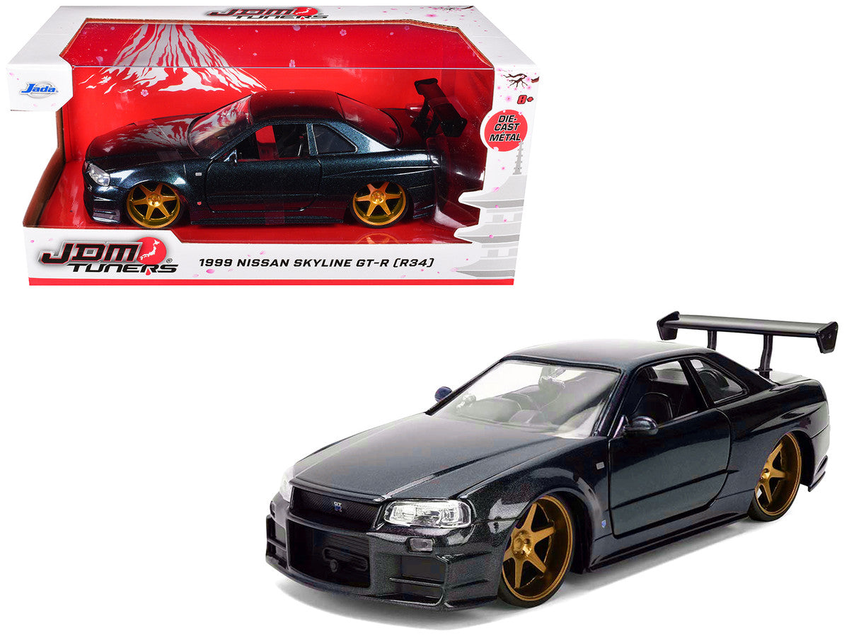 1999 Nissan Skyline GT-R (R34) RHD (Right Hand Drive) Magic Purple Metallic "JDM Tuners" Series 1/24 Diecast Car Model by Jada LuxuryLifeWay Online Store