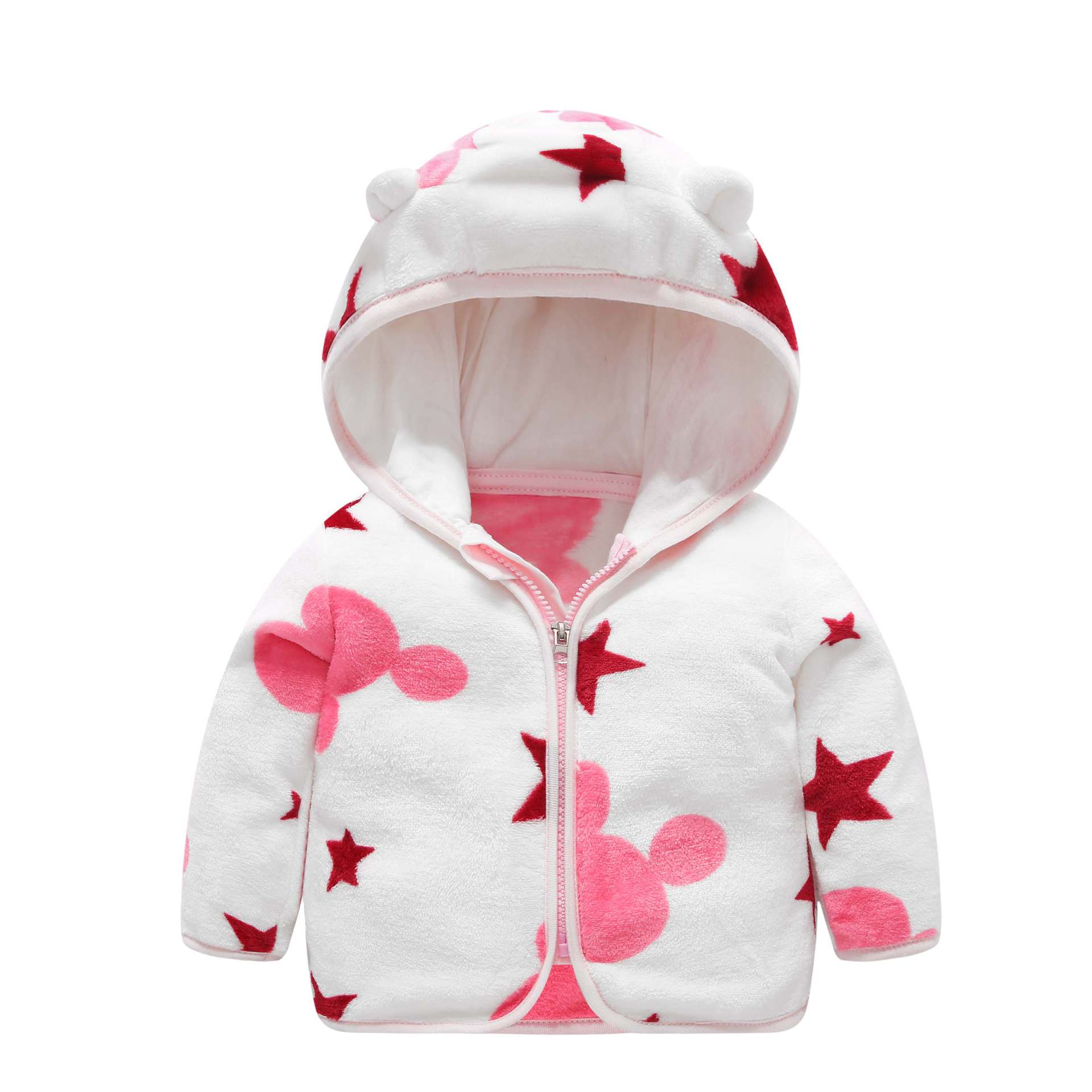 Children's Hooded Coral Fleece Padded Jacket Pi-Mart