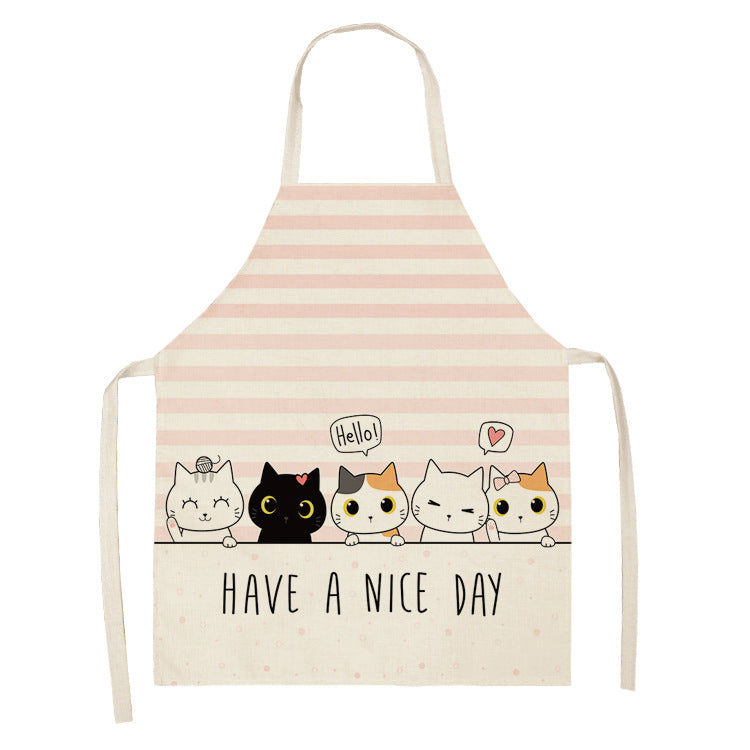 Explosive Animal Animation Multifunctional Kitchen Apron Cotton And Linen Apron PearlNestDecor.com