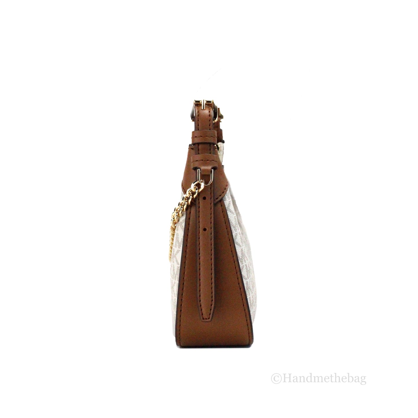 Michael Kors Wilma Small Vanilla PVC Chain Crossbody Bag LadyShow.Store