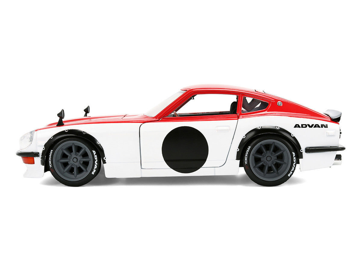 1972 Datsun 240Z Red and White "JDM Tuners" Series 1/24 Diecast Car Model by Jada LuxuryLifeWay Online Store