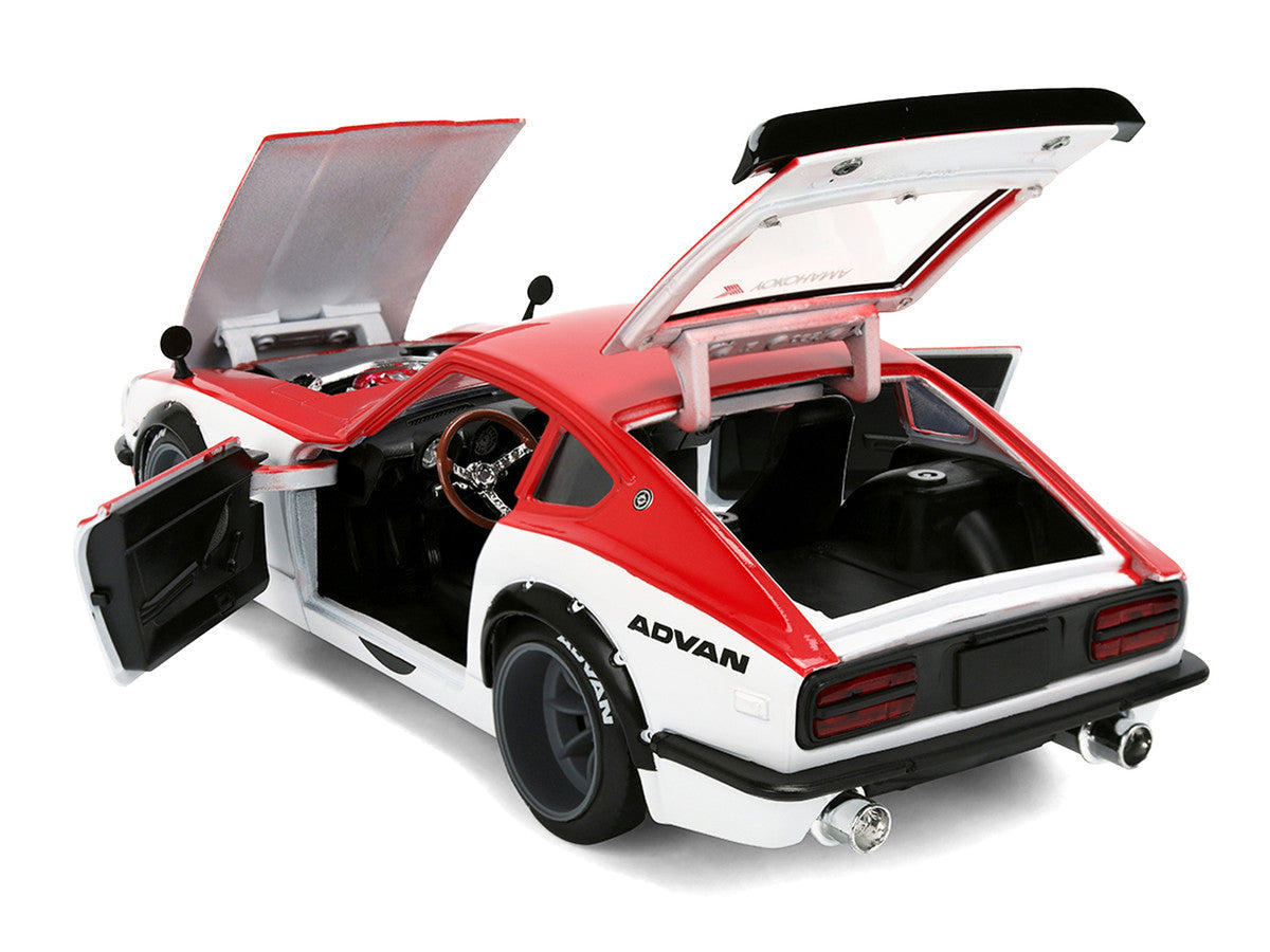 1972 Datsun 240Z Red and White "JDM Tuners" Series 1/24 Diecast Car Model by Jada LuxuryLifeWay Online Store