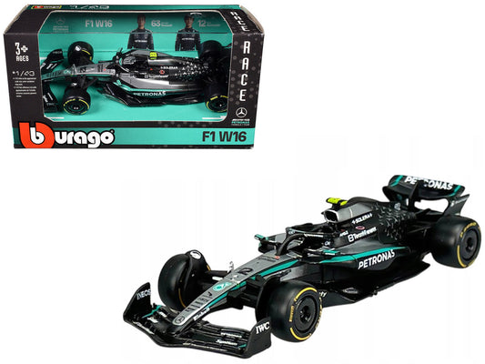 Mercedes-AMG F1 W16 E Performance #12 Kimi Antonelli "Petronas" Formula One F1 World Championship (2025) "Race" Series 1/43 Diecast Model Car by Bburago LuxuryLifeWay Online Store