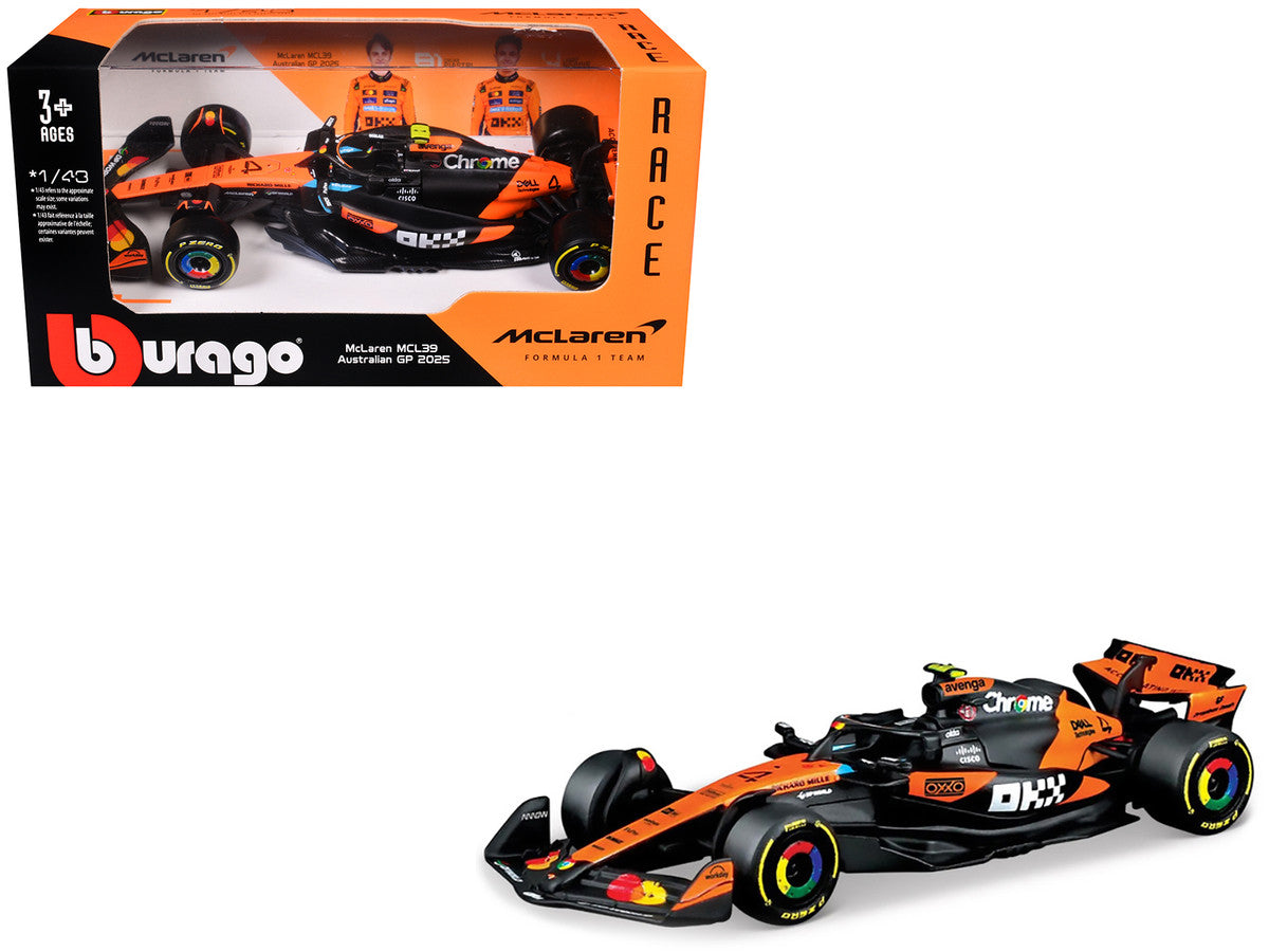 McLaren MCL39 #4 Lando Norris "OKX" Winner Formula One F1 "Australian GP" (2025) "Race" Series 1/43 Diecast Model Car by Bburago LuxuryLifeWay Online Store
