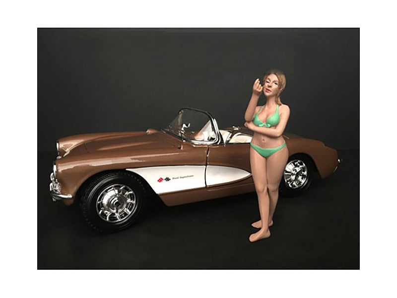 August Bikini Calendar Girl Figurine for 1/24 Scale Models by American Diorama LuxuryLifeWay Online Store