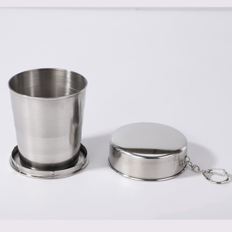 Stainless Steel Camping Folding Water Bottle & Cup LadyShow.Store
