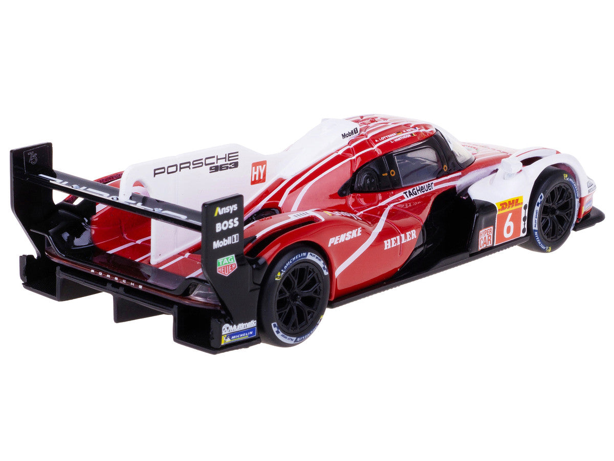 Porsche 963 #6 Kevin Estre - Andre Lotterer - Laurens Vanthoor "Porsche Penske Motorsport" Drivers' Winner "FIA World Endurance Championship" (2024) with Display Case "Race" Series 1/43 Diecast Model Car by Bburago LuxuryLifeWay Online Store