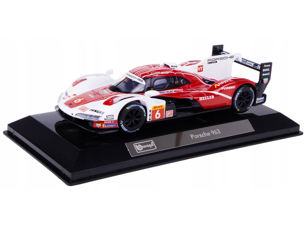 Porsche 963 #6 Kevin Estre - Andre Lotterer - Laurens Vanthoor "Porsche Penske Motorsport" Drivers' Winner "FIA World Endurance Championship" (2024) with Display Case "Race" Series 1/43 Diecast Model Car by Bburago LuxuryLifeWay Online Store